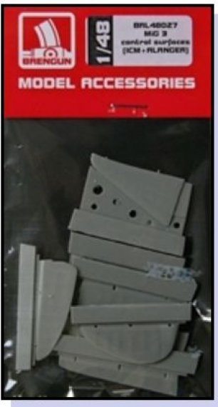 1/48 MiG 3 control surfaces (ICM/ALANGER)
