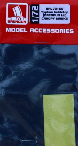 1/72 Typhoon Bubbletop  canopy masks