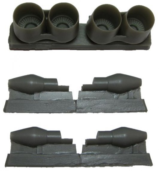 1/144 Tupolev Tu-144D Kolesov RD36-51A Engine Exhaust Nozzles
