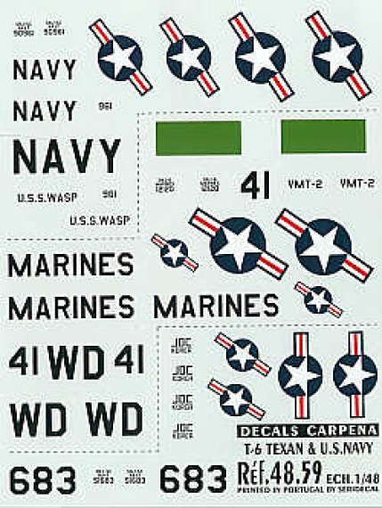 Berna Decals 1/48 North-American T-6G Texan 3 USN