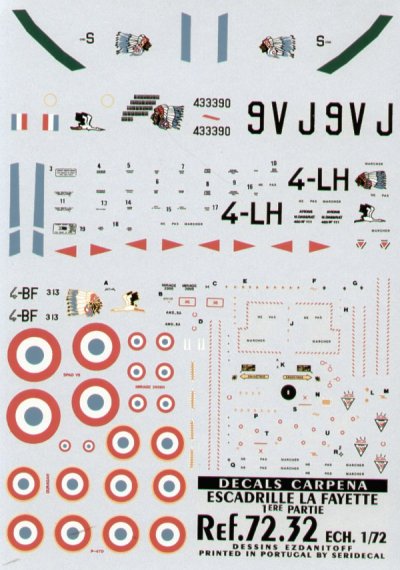 Colorado 1/72 Escadrille La Fayette SPAD S.VII Thunderbolt Ourag