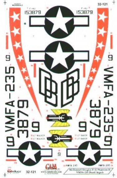 Cam Decals F-4J VMFA-235 Death Angels 1970 1/32