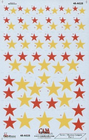 1/48 Russian Red Stars National Insignia, 7 sizes