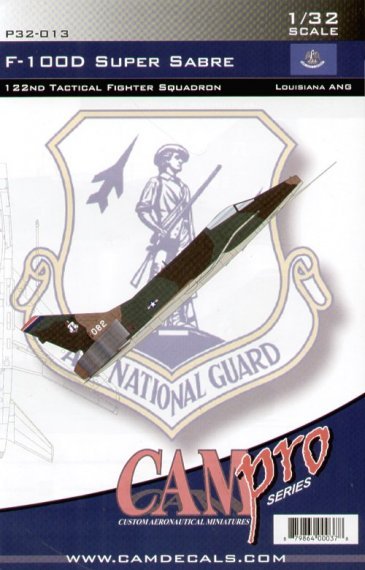 CAM PRO F-100D Super Sabre 122nd TFS Louisiana ANG 1/32