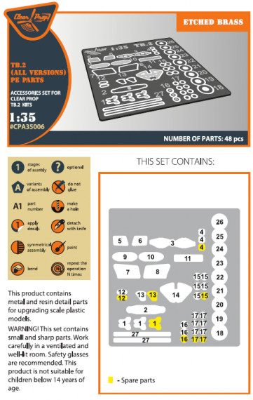 1/35 TB.2 Uav Pe parts for Clear Prop