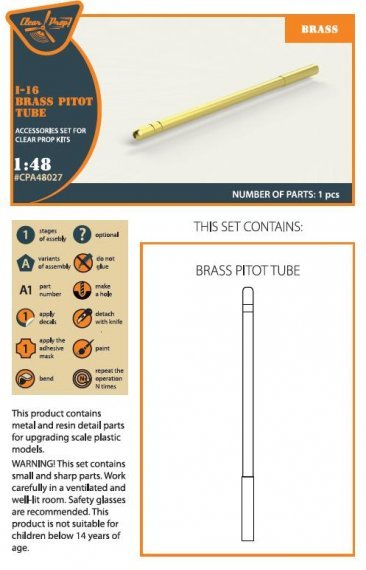 1/48 I-16 brass pitot tube