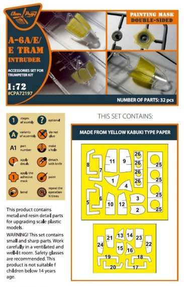 1/72 A-6A/E/E Tram Intruder double-sided mask