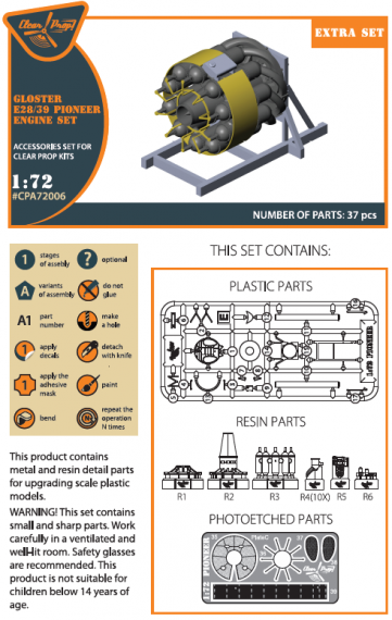 1/72 Gloster E28/39 engine set