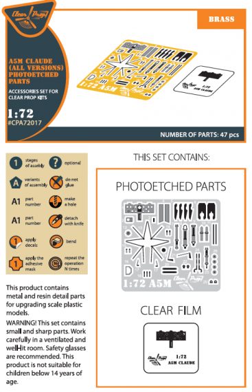 1/72 Mitsubishi A5M Claude Pe parts interior