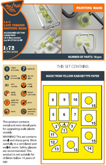 1/72 Lavochkin La-5 painting mask