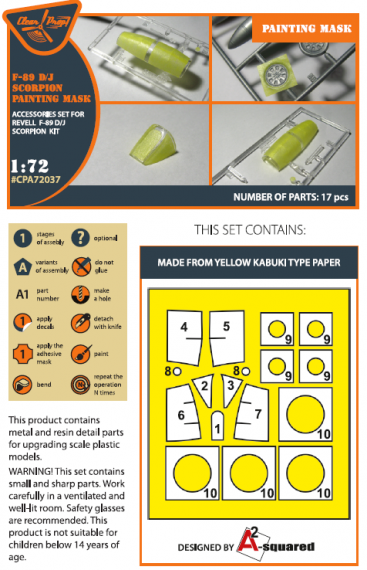 1/72 McDonnell F-89D/J Scorpion painting mask