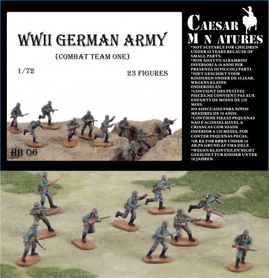 Caesar Miniatures Infanterie Allemande WWII Combat Team 1 1/72