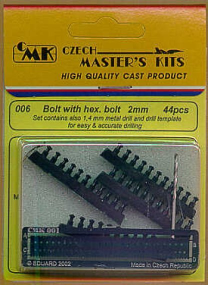 CMK 1/35 Boulons T�te Hexagonale 2,0x44 + Foret 1,4mm
