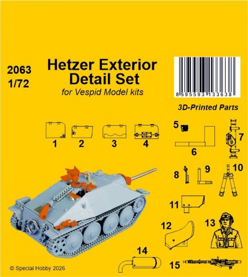 CMK Set dettagli esterni Hetzer 1/35 Vespid