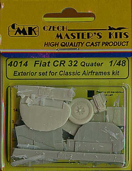 1/48 Fiat CR.32 exterior. Separate flaps, wheels, guns etc.