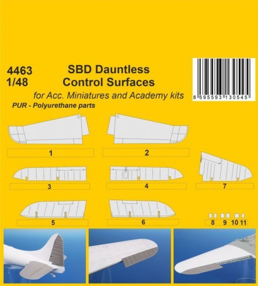 1/48 SBD Dauntless Control Surfaces