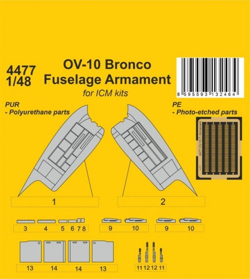 1/48 OV-10 Bronco Fuselage Armament for ICM