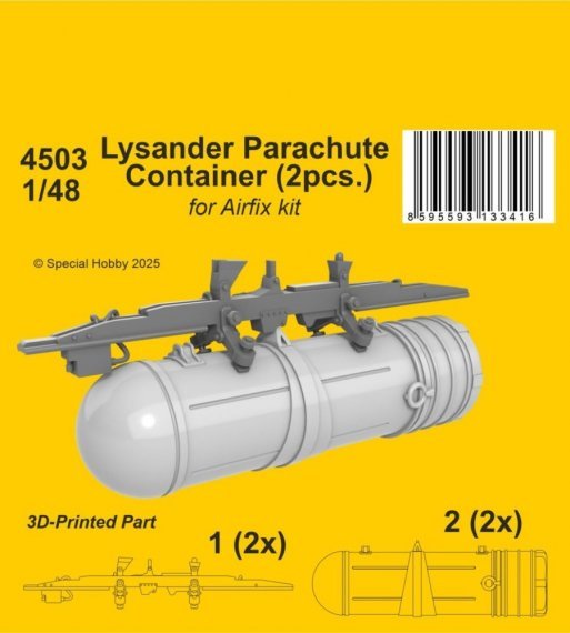 1/48 Lysander Parachute Container.