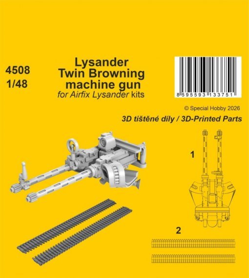 CMK 1/48 Twin Browning Machine Gun Lysander Airfix