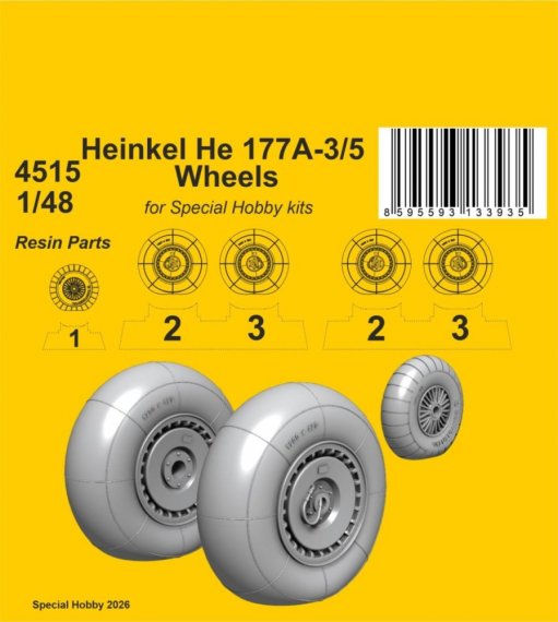 CMK Roues Heinkel He 177A-3/5 1/48 pour Special Hobby