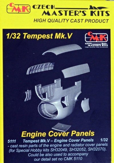 1/32 Hawker Tempest Mk.V-Engine Cover Panels