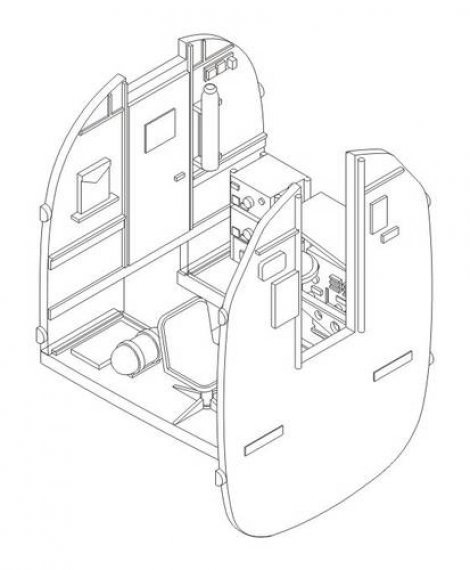 1/72 B-24 Liberator Navigators compart.set (HAS)