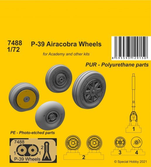 1/72 P-39 Airacobra Wheels
