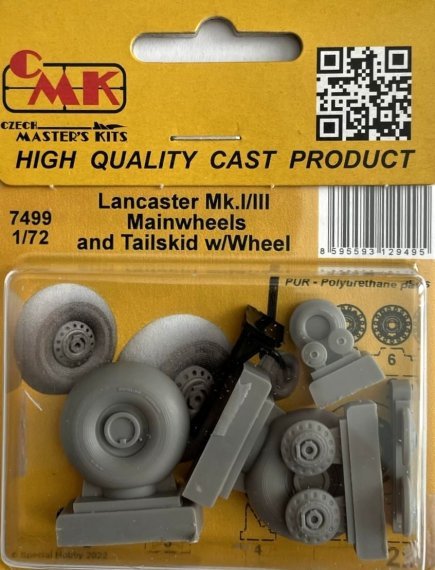1/72 Lancaster Mk.I/III Mainwheels & Tailskid wheel