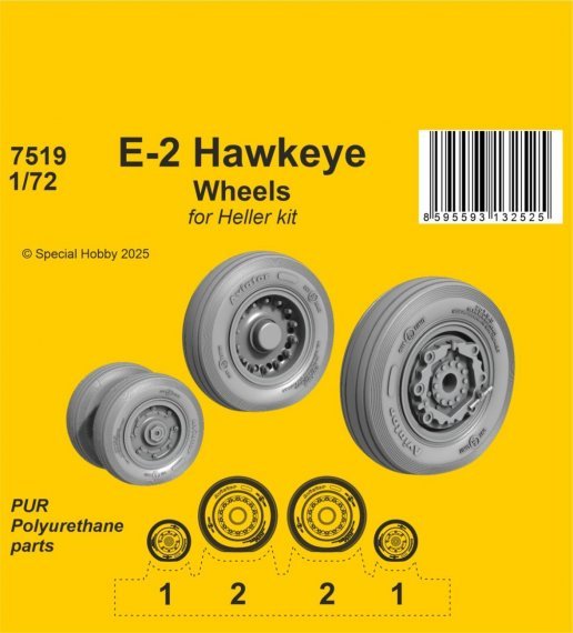 1/72 E-2 Hawkeye wheels HELLER