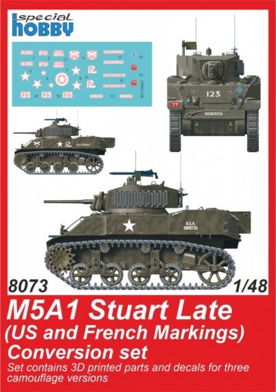 1/48 M5A1 Stuart Late Conversion Set US, France