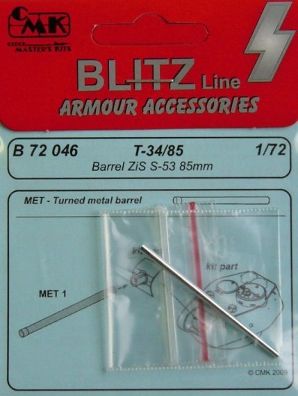 1/72 T-34/85 Metal barrel ZiS S-53 85mm