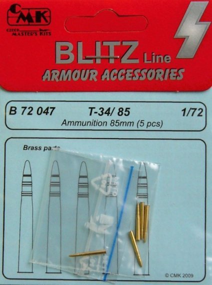 1/72 T-34/85  Ammunition 85mm (5 pcs.)