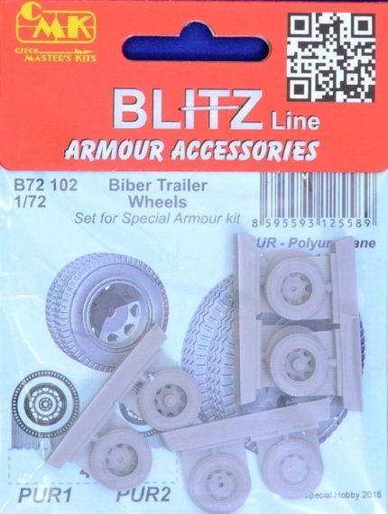 1/72 Biber Trailer wheels set
