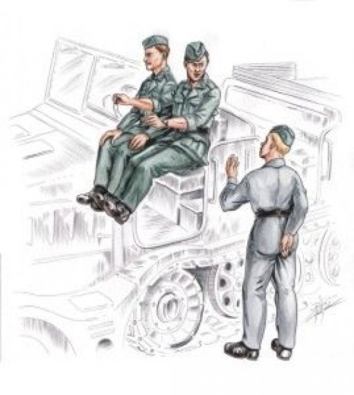 CMK Figurines Allemandes WWII Chauffeur Famo 1/72