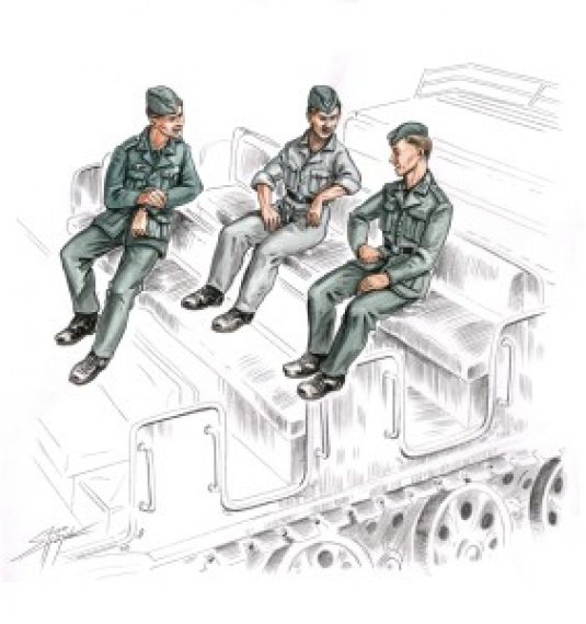 CMK Figurines Soldats Allemands WWII Sd.Kfz.9/1 1/72