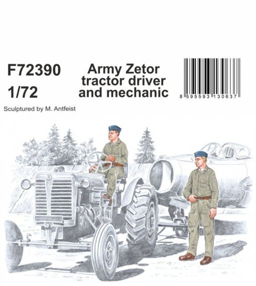 1/72 Army Zetor tractor driver & mechanic