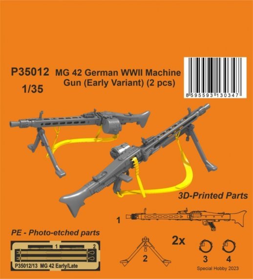 1/35 MG 42 German WWII Machine Gun Early