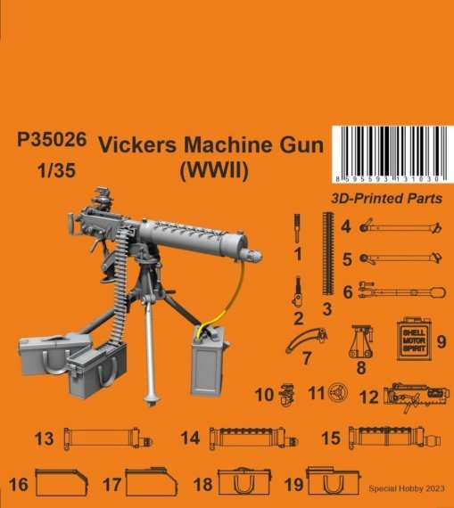 1/35 Vickers Machine Gun, WWII