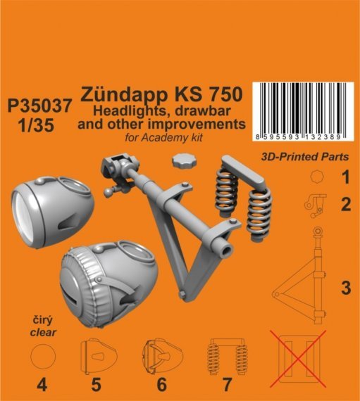 1/35 Zndapp KS 750 upgrade set for Academy