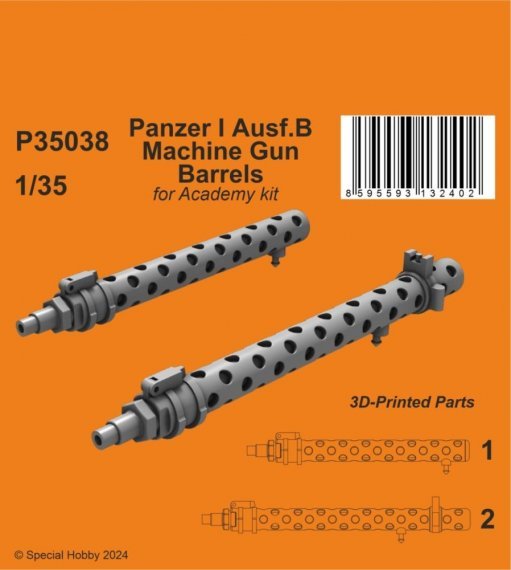 1/35 Panzer I Ausf.B MG Barrels for Academy