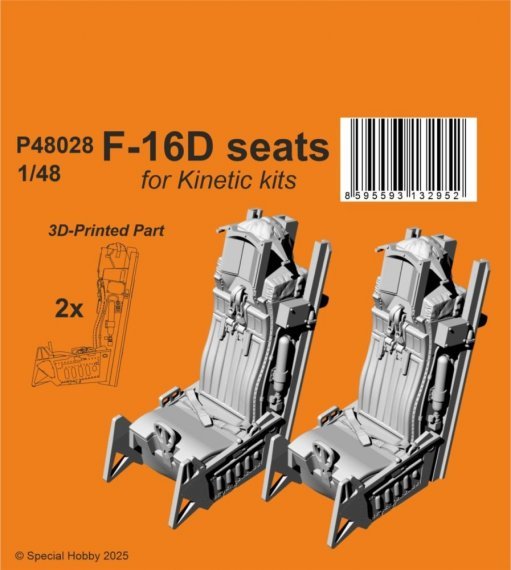 1/48 F-16D Seats for Kinetic
