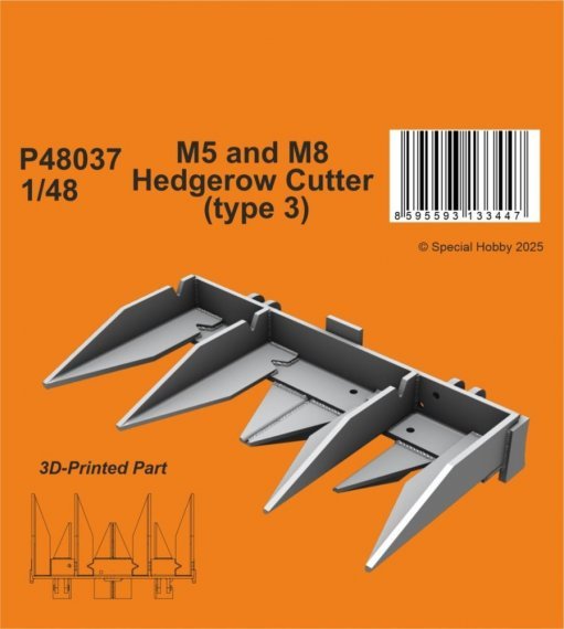 1/48 M5 and M8 Hedgerow Cutter type 3