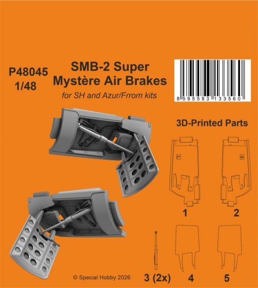 1/48 SMB-2 Super Mystere Air Brakes for Special Hobby
