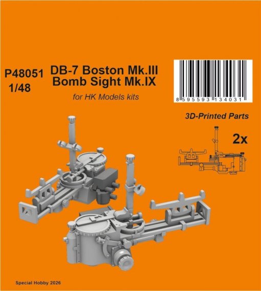 CMK 1/48 DB-7 Boston Mk.III Viseur de Bombardement Mk.IX HKM