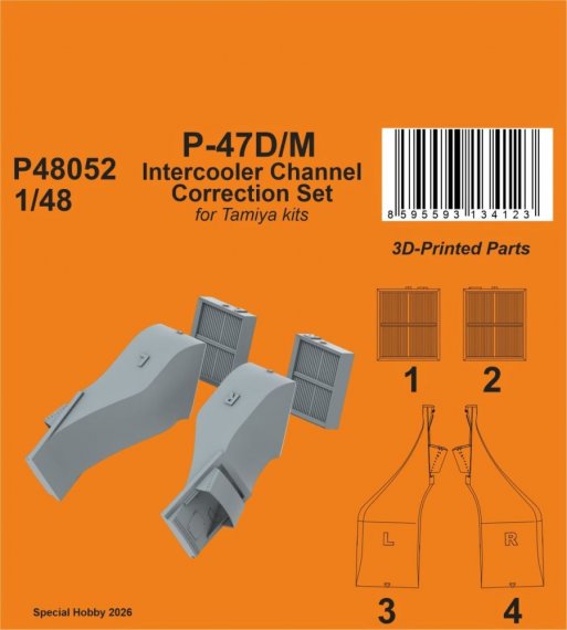 CMK 1/48 P-47D/M Set Correction Canal Intercooler