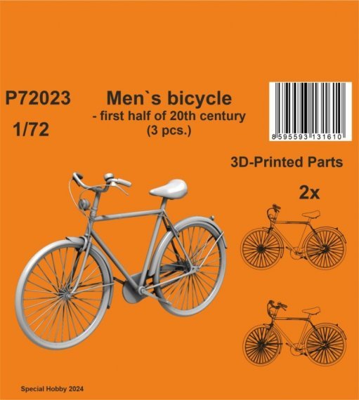 1/72 Mens bicycle 1st half of 20th century, 3x