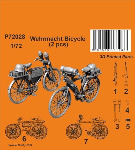 1/72 Wehrmacht Bicycle 2 pcs.
