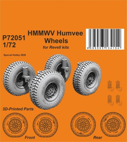 CMK Ruote HMMWV Humvee 1/72 per Revell