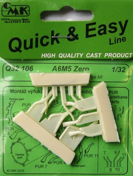 1/32 A6M5 Zero Exhaust stacks (TAM)