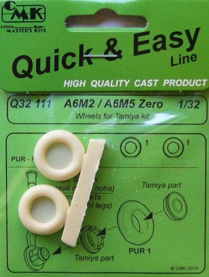 1/32 A6M2/A6M5 Zero  Wheels set (TAM)